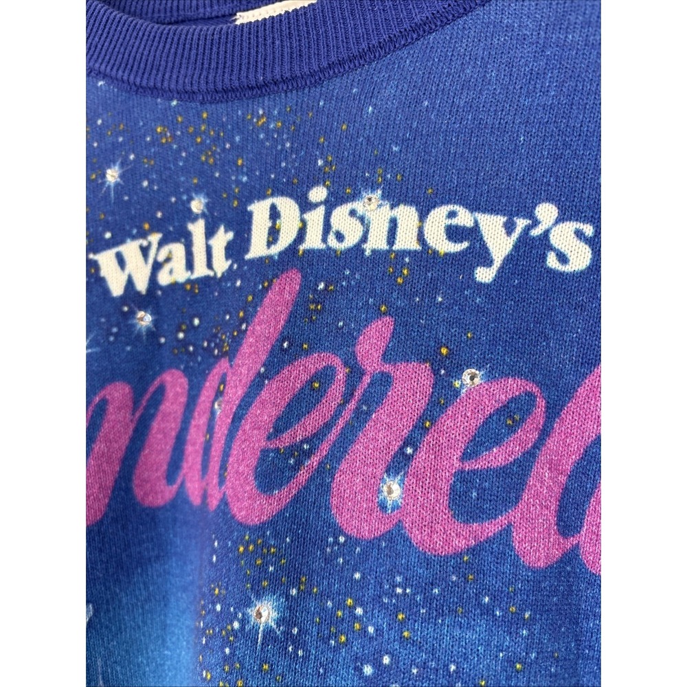 Disney Parks Cinderella 75th Anniversary Knit Sweater Blue Crystals Sz 1X NWT - Picture 2 of 10